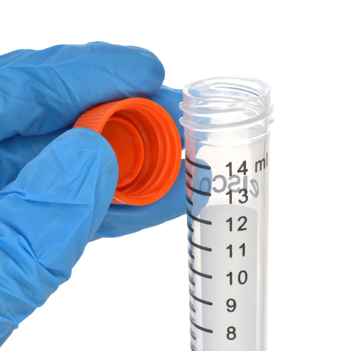 Eisco - Pack of 25, 15mL Sterile Centrifuge Tubes, Polypropylene, Flat Cap, Lab-Grade, Individually Wrapped