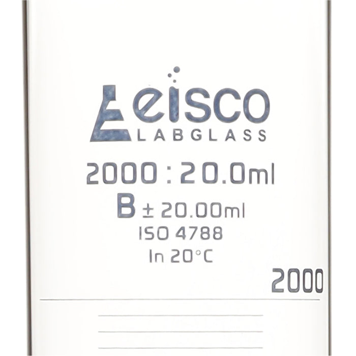 Graduated Cylinder, 2000ml - Class B - Blue Graduations, Hexagonal Base