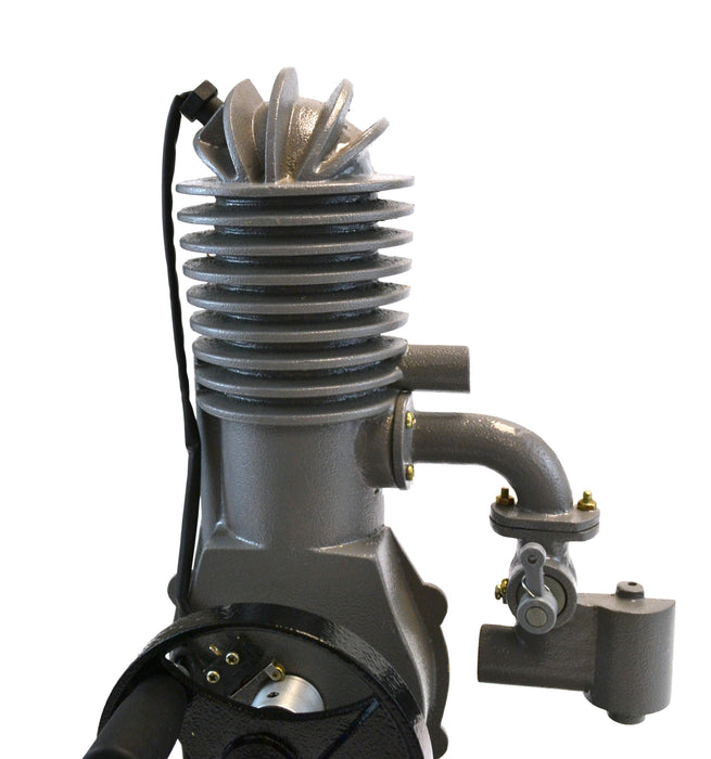 2 Stroke Gasoline Hand Crank Engine Model with Actuating Movable Parts to Demonstrate Engine Basics - 14" Tall - Eisco Labs