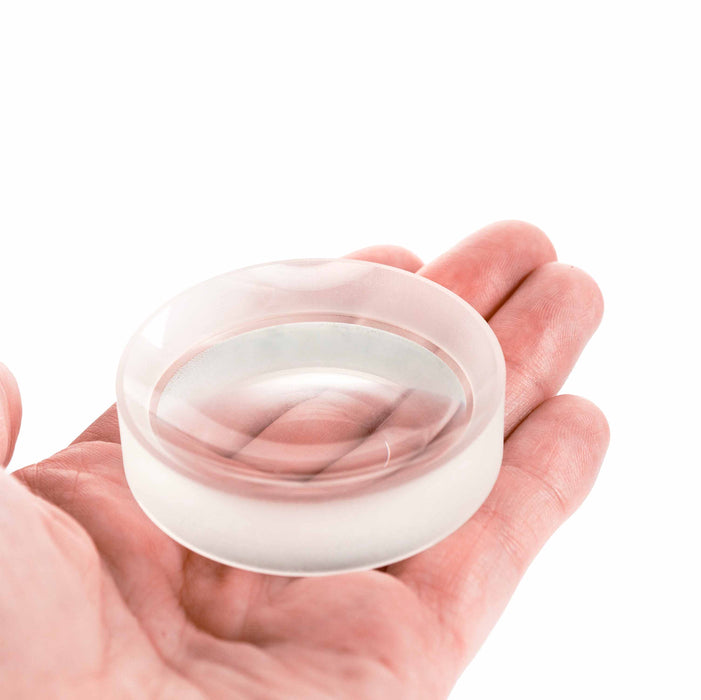Eisco – Glass Plano-Concave Lens 50mm Diameter x 50mm Focal Length Optical Lens for Diverging Light Science and Physics Experiments