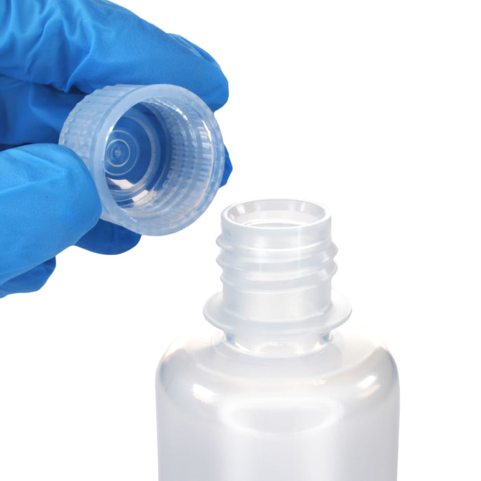 Eisco - Pack of 12, 60mL Narrow Mouth Polypropylene Reagent Bottles with Polypropylene Caps, Autoclavable, Translucent, Non-Sterile, Leak-Proof, 0-135°C Temperature Range, Ideal for Lab Storage and Transport