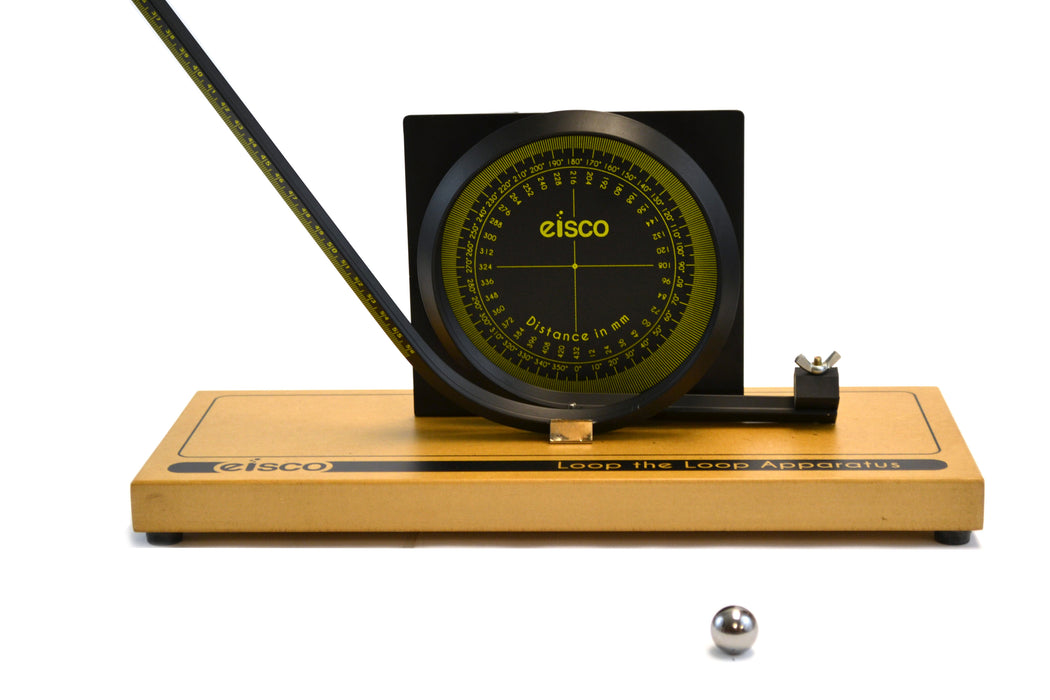 Eisco Deluxe Loop Apparatus with Scale - Potential to Kinetic Energy Demonstration- Approx. 21" Tall