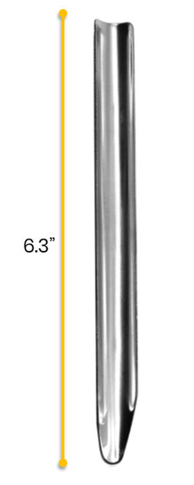 6PK Spatula Scoops, 6.3" - Stainless Steel - Rounded / Pointed End