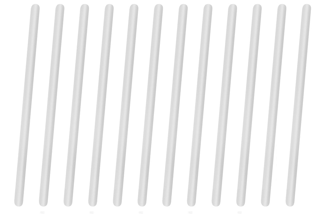 12PK Polypropylene Stirring Rods, 11.8" - Rounded Ends, 7mm Diameter