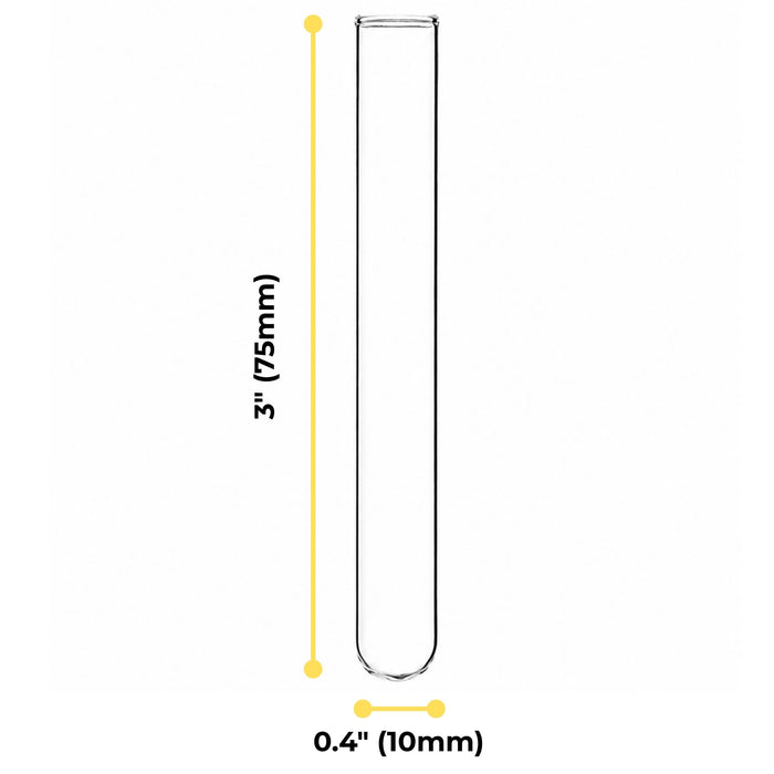 Eisco Disposable Culture Tubes - Borosilicate Glass (5.1 Expansion) - 10mm OD x 75mm Length - Case of 1000