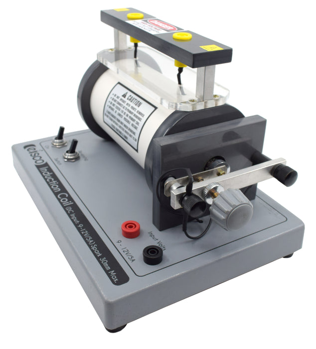 Induction Coil - 30mm Spark - Fully Adjustable Vibrator System - Includes 2 Pointer Electrodes and Mounted 4mm Sockets - Eisco Labs