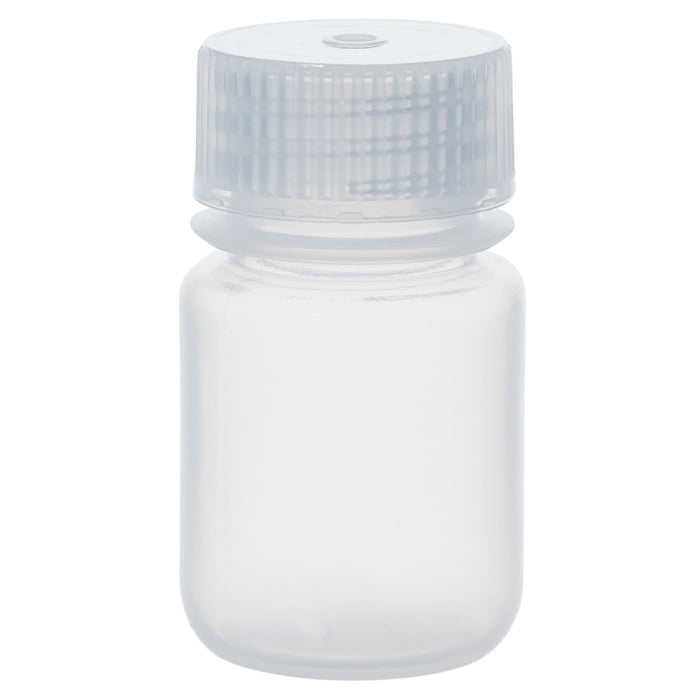 Eisco - 30mL Wide Mouth Polypropylene Translucent Reagent Bottles with Polypropylene Caps, Pack of 12, Non-Sterile, Autoclavable, Leakproof Laboratory Storage Bottles, 0-135°C Temperature Range