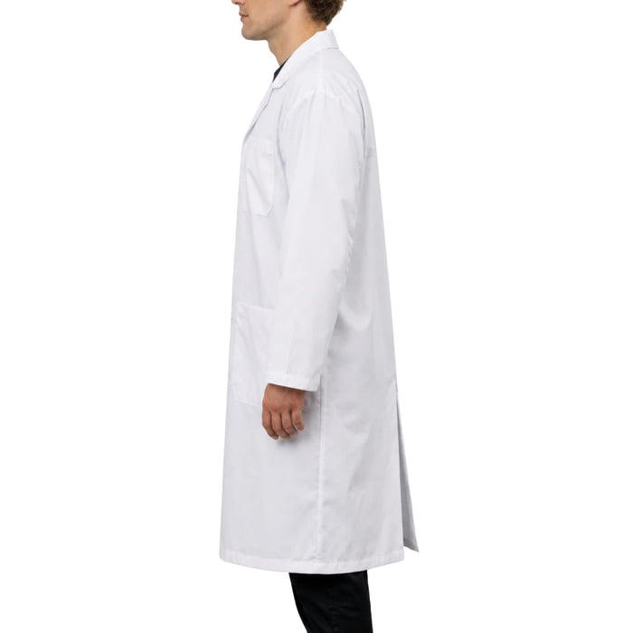 Eisco Adult Large Professional Grade Poly-Cotton Lab Coat, 10 Pack – Durable Snap Front Laboratory Coat, 3 Pockets, Machine Washable, White