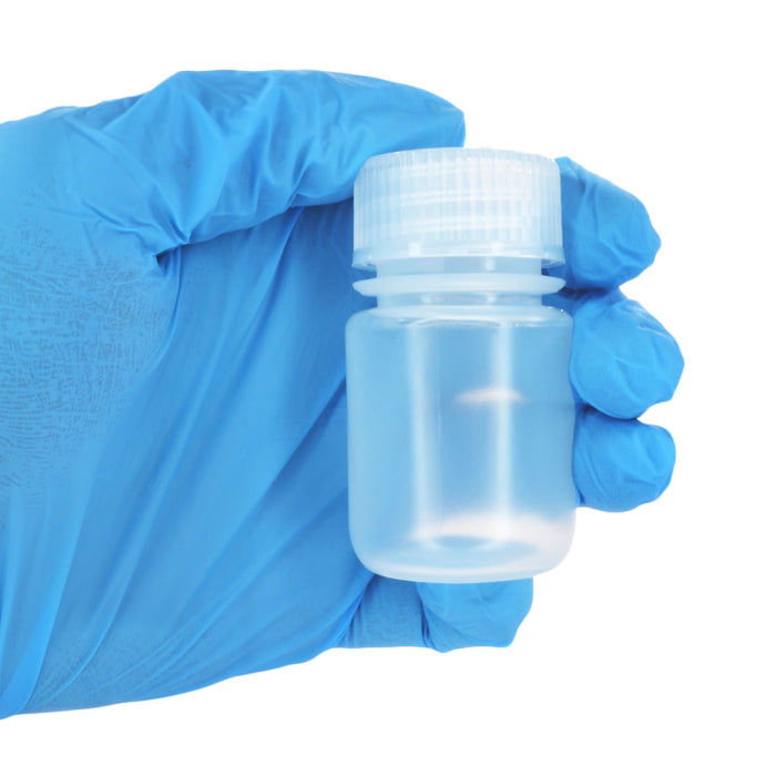 Eisco - 30mL Wide Mouth Polypropylene Translucent Reagent Bottles with Polypropylene Caps, Pack of 12, Non-Sterile, Autoclavable, Leakproof Laboratory Storage Bottles, 0-135°C Temperature Range