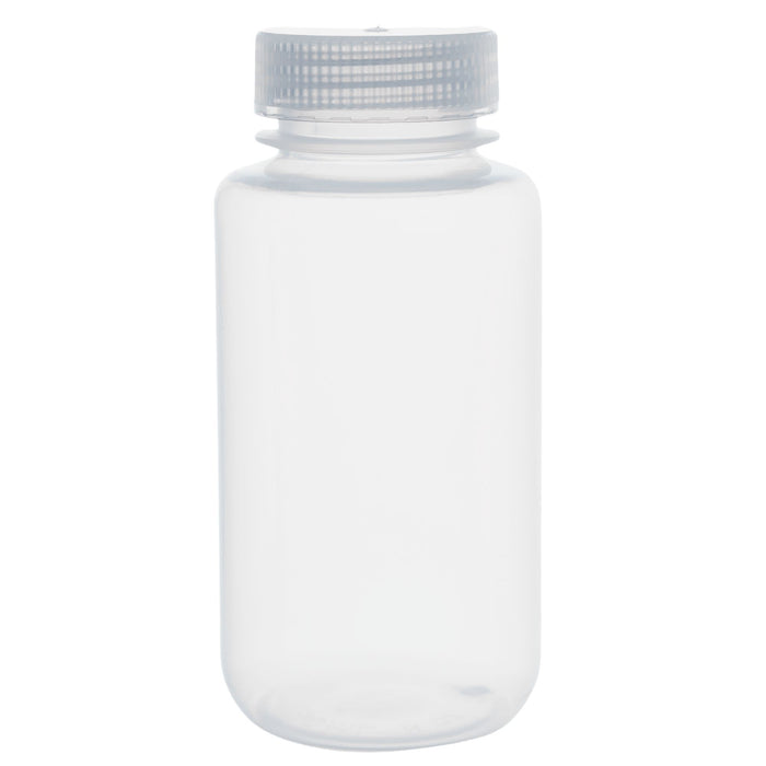Eisco - 250mL Wide Mouth Polypropylene Translucent Reagent Bottles with Polypropylene Caps, Pack of 12, Non-Sterile, Autoclavable, Leakproof Laboratory Storage Bottles, 0-135°C Temperature Range