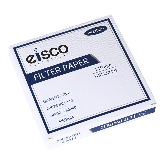 Premium Quantitative Filter Paper, 110mm, Ashless, Grade ESG040, Pack of 100