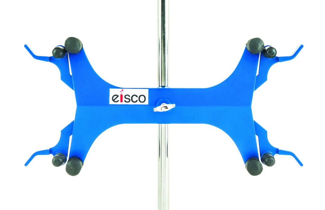 Burette/Tube Clamp, Double - High Strength Alloy - Spring Loaded Jaws - 7/8" Width Capacity, Holds Burettes up to 100mL - Fits Max 16mm Dia. Rods - Eisco Labs