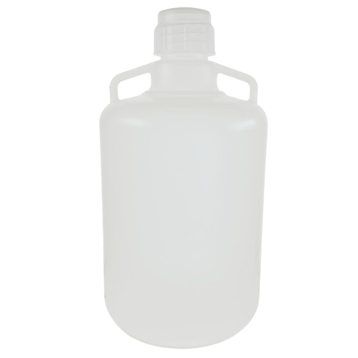 Eisco - 20L Polypropylene Carboy with Silicone-Lined Cap, Autoclavable, Non-Sterile, No Spigot, 0-135°C Temperature Range, FDA Compliant, Leakproof Tested, Ideal for Scientific and Laboratory Use
