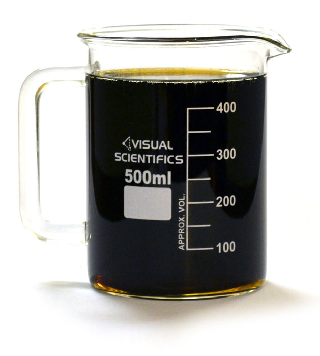 Premium Hand Crafted Beaker Mug, Thick Borosilicate 3.3 Glass, 16.9oz (500mL) Capacity - Large Size - Pint Glass or Coffee Mug Sized