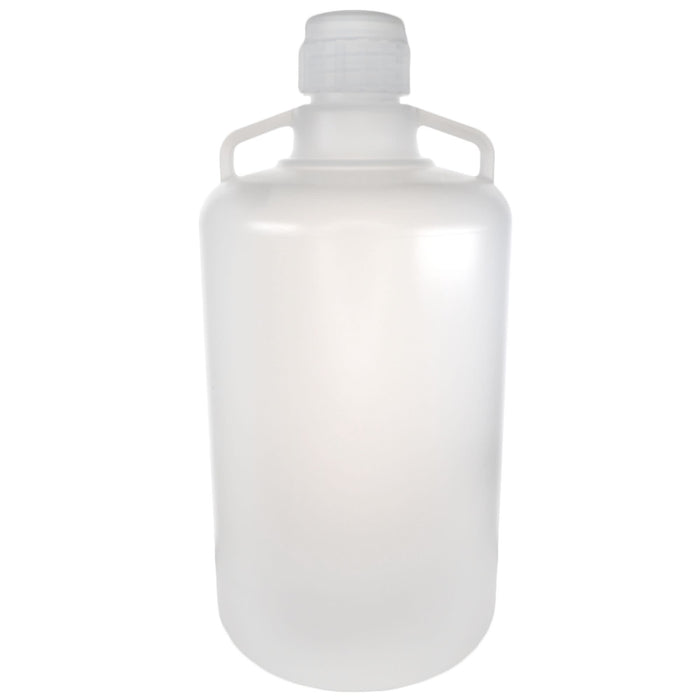 Eisco - 25L Polypropylene Carboy with Silicone-Lined Cap, Autoclavable, Non-Sterile, No Spigot, 0-135°C Temperature Range, FDA Compliant, Leakproof Tested, Ideal for Scientific and Laboratory Use
