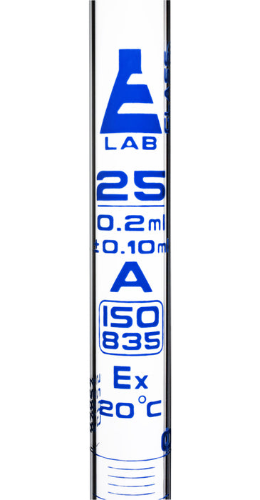 Serological Pipette, 25ml - Class A, Tolerance Â±0.100ml  - Borosilicate 3.3 Glass