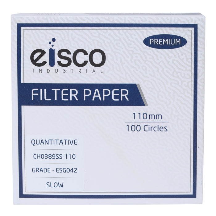 Premium Quantitative Filter Paper, 110mm, Ashless, Grade ESG042, Pack of 100