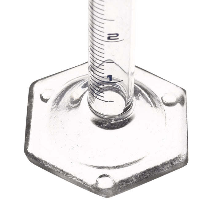 Graduated Cylinder, 5ml - Class B - Blue Graduations, Hexagonal Base
