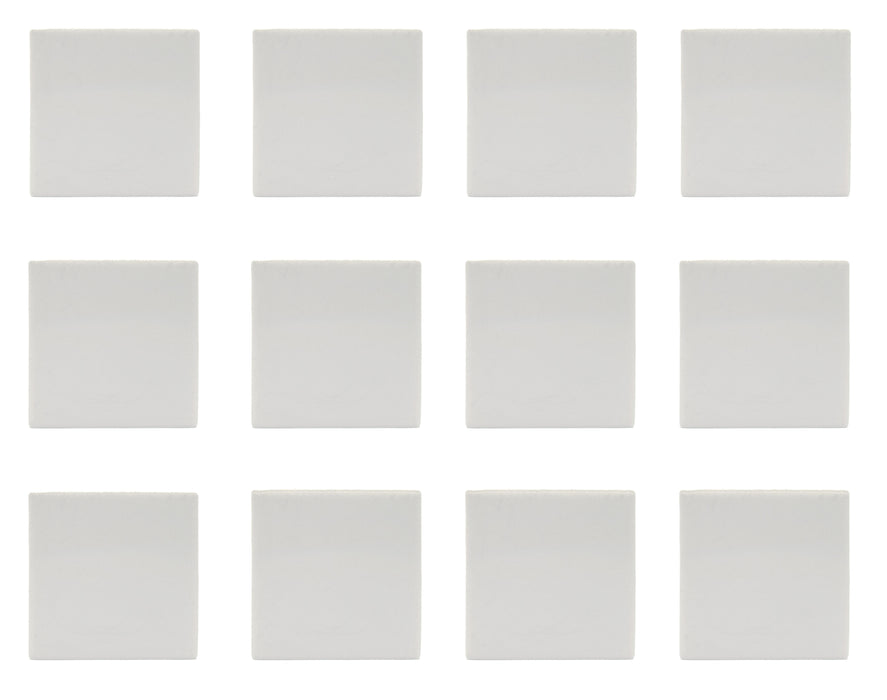 12PK Streak Plates - For Testing Rocks & Specimens - Off-White Unglazed Porcelain - Great for Science Classrooms - Class Pack - Eisco Labs