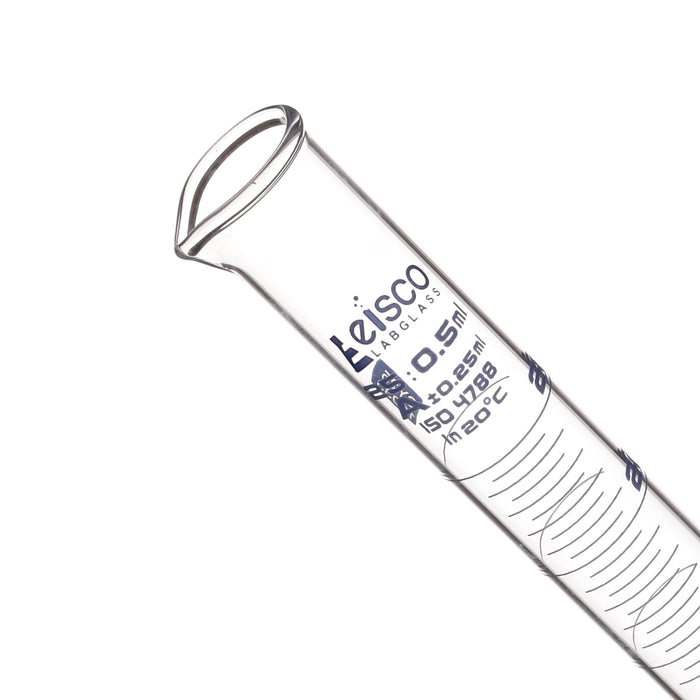 Graduated Cylinder, 25ml - Class A - Blue Graduations, Round Base