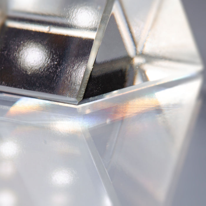 Eisco - Equilateral Glass Prism, 25mm - Polished Faces with Beveled Edges - Ideal for Basic Refraction & Dispersion Experiments, Physics Education & Classroom Demonstrations