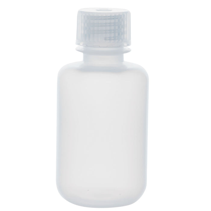 Eisco - 125mL Wide Mouth Polypropylene Translucent Reagent Bottles with Polypropylene Caps, Pack of 12, Non-Sterile, Autoclavable, Leakproof Laboratory Storage Bottles, 0-135°C Temperature Range
