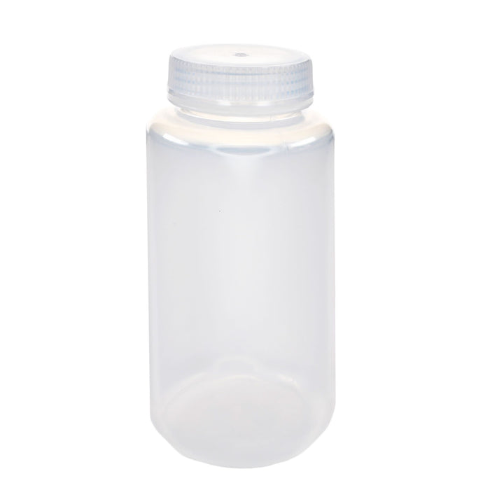 Eisco - Bulk Pack of 125, 500mL Wide Mouth Polypropylene Reagent Bottles with Polypropylene Caps, Non-Sterile, Autoclavable, Laboratory Containers, 0-135°C Temperature Range