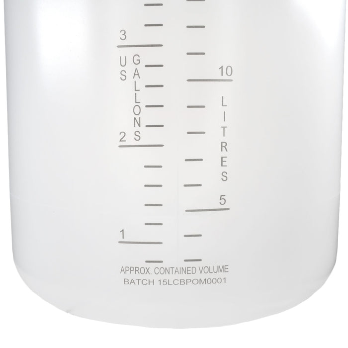 Eisco - 15L Polypropylene Carboy with Silicone-Lined Cap, Autoclavable, Non-Sterile, No Spigot, 0-135°C Temperature Range, FDA Compliant, Leakproof Tested, Ideal for Scientific and Laboratory Use