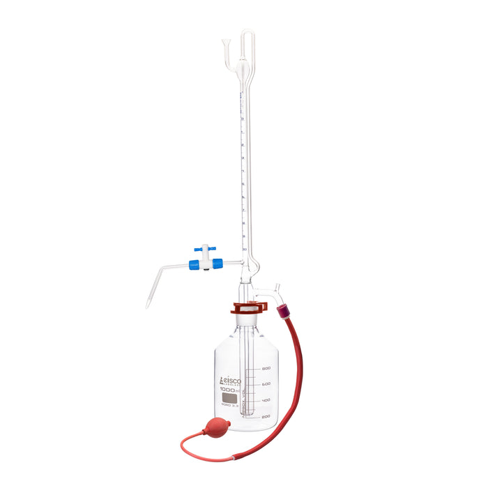Automatic Zero Burette, 10ml - Class A - 29/32 Joint Size - 0.03±ml Tolerance, 0.05ml Sub. Divisions - 1000ml Reservoir Capacity - Eisco Labs