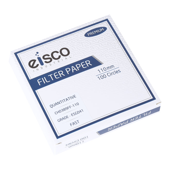 Premium Quantitative Filter Paper, 110mm, Ashless, Grade ESG041, Pack of 100