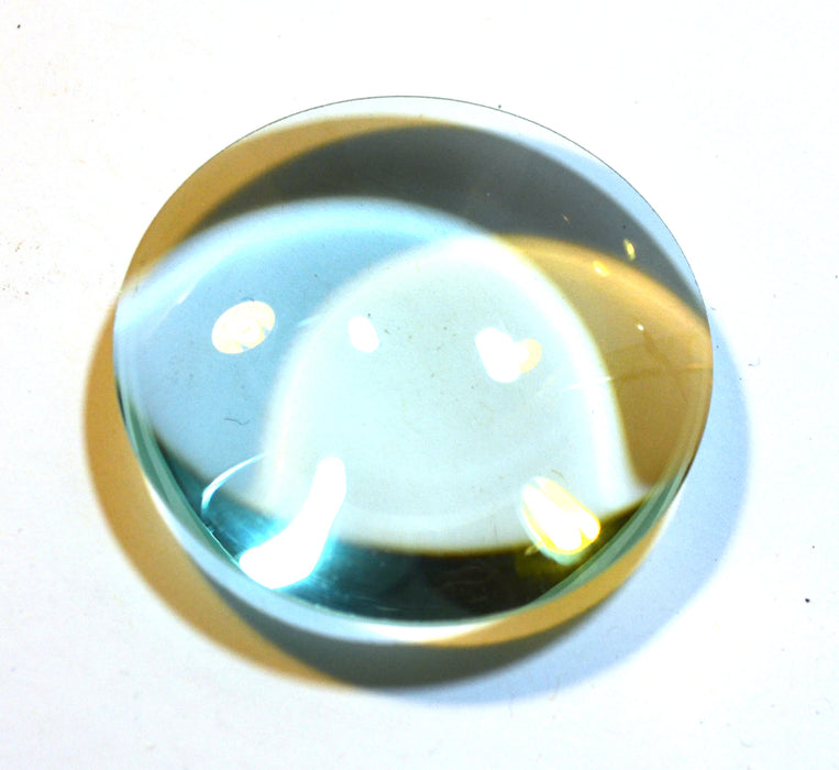Double Convex Lens, 50mm Focal Length, 2" (50mm) Diameter - Spherical, Optically Worked Glass Lens - Ground Edges, Polished - Great for Physics Classrooms - Eisco Labs