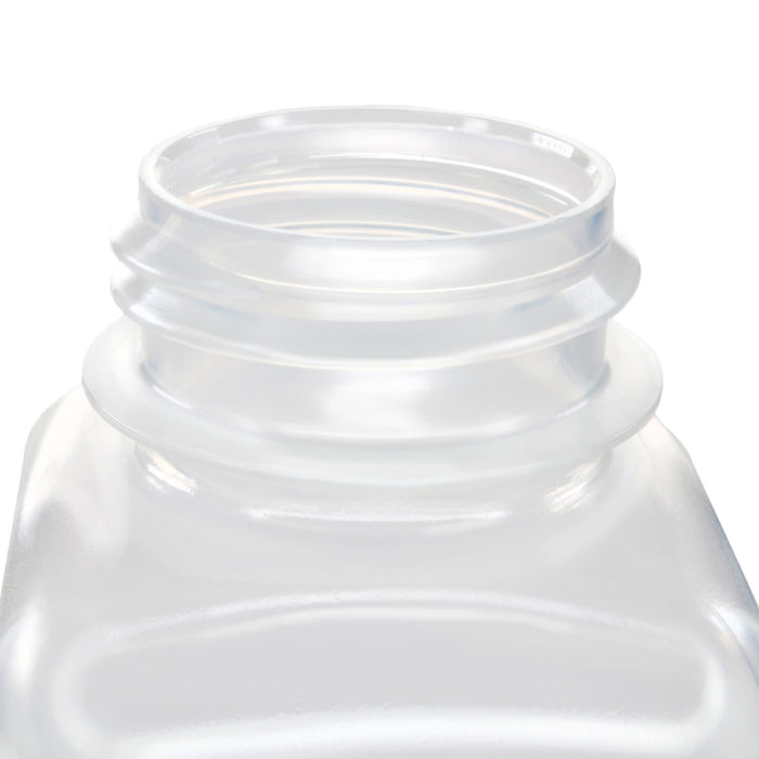 Eisco - Pack of 12, 250mL Square Polypropylene Reagent Bottles with Wide Mouth Polypropylene Caps, Translucent, Autoclavable, Leak-Proof, Chemical Resistant, 0-135°C