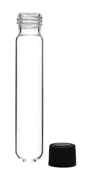 Culture Tube with Screw Cap, 30mL, 12/PK - 25x100mm - Round Bottom - Borosilicate Glass