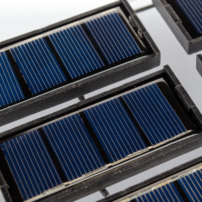Eisco - Solar Panel Array for Physics and Renewable Energy Experiments - 12V 130mA Output - Transparent Acrylic Base - Educational Solar Cell Demonstrator - Includes Lead Terminals for Circuit Experiments