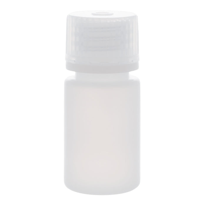 Eisco - Bulk Pack of 2000, 15mL Narrow Mouth HDPE Translucent Reagent Bottles with Polypropylene Caps, Non-Sterile, Leak-Proof, Chemical Resistant Laboratory Storage Bottles, -100 to 120°C Temperature Range