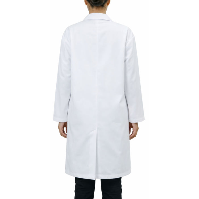 Eisco Adult Small Professional Grade 100% Cotton Lab Coat, 10 Pack – Snap Front Laboratory Coat, 3 Pockets, Machine Washable, White