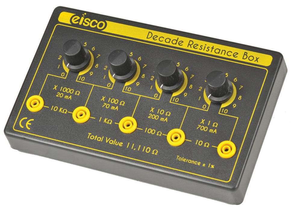 Decade Resistance Box - Ideal Substitution For Standard Resistors - Ranges Over Four Decades - 0 to 11,110 Ohms - Eisco Labs