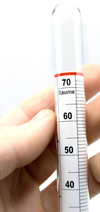 Universal Laboratory Hydrometer in Hard Plastic Case- Measure Specific Gravity Range 0.700 to 2.000 - 0.01 Graduations - Dual Scale For Light and Heavy Liquids
