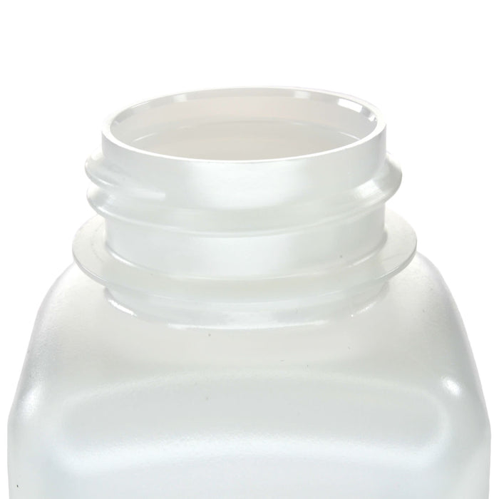 Eisco - Pack of 12, 250mL Square HDPE Reagent Bottles with Wide Mouth Polypropylene Caps, Translucent, Non-Sterile, Chemical Resistant, Leak-Proof, -100°C to 120°C, Ideal for Lab and Industrial Use
