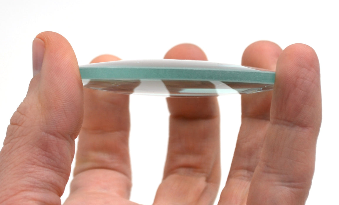 Double Convex Lens, 150mm Focal Length, 3" (75mm) Diameter - Spherical, Optically Worked Glass Lens - Ground Edges, Polished - Great for Physics Classrooms - Eisco Labs