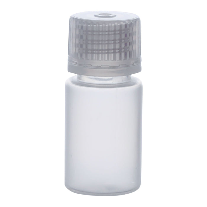 Eisco - Pack of 12, 15mL Narrow Mouth Polypropylene Reagent Bottles with Polypropylene Caps, Autoclavable, Translucent, Non-Sterile, Leak-Proof, 0-135°C Temperature Range, Ideal for Lab Storage and Transport