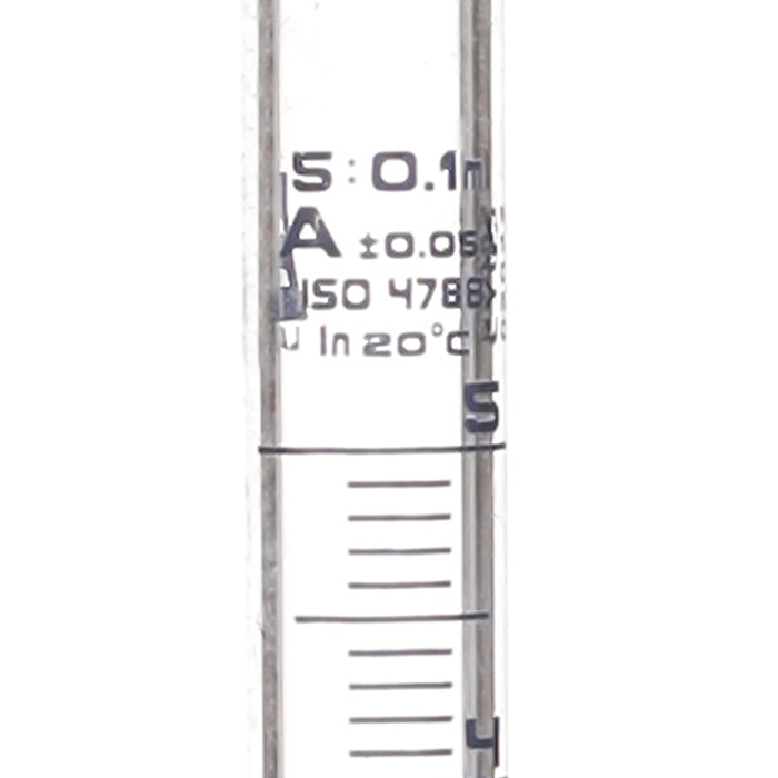 Graduated Cylinder, 5ml - Class B - Blue Graduations, Hexagonal Base