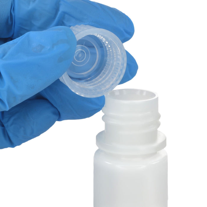 Eisco - Bulk Pack of 2000, 8mL Narrow Mouth HDPE Translucent Reagent Bottles with Polypropylene Caps, Non-Sterile, Leak-Proof, Chemical Resistant Laboratory Storage Bottles, -100 to 120°C Temperature Range
