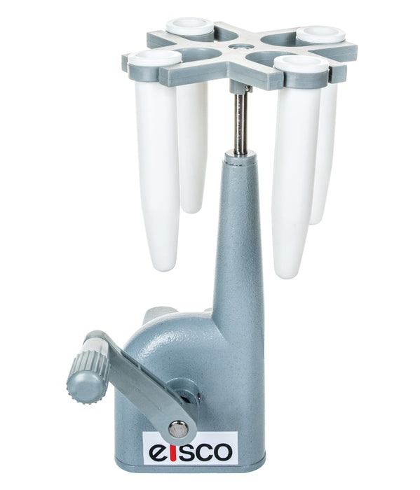 Hand Crank Centrifuge, Holds 4 Tubes, Includes 4 Polythene Tubes - Eisco Labs