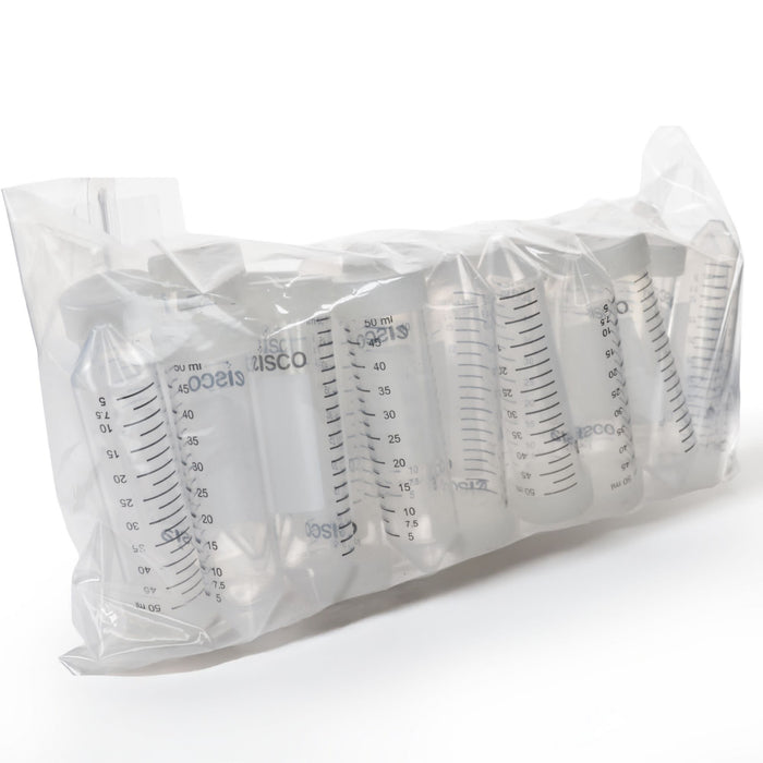 Eisco - Pack of 25, 50mL Sterile Centrifuge Tubes, Polypropylene, Flat Cap, Lab-Grade, Heavy Metal-Free