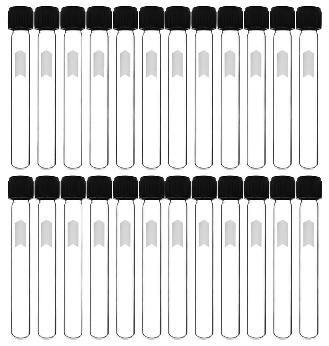 Culture Tube with Screw Cap, 5mL, 24/PK- 12x100mm - Marking Spot - Round Bottom - Borosilicate Glass