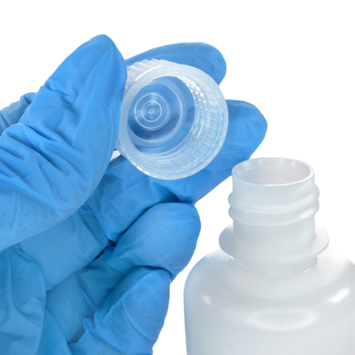 Eisco - Pack of 12, 60mL Sterile Narrow Mouth HDPE Translucent Reagent Bottles with Polypropylene Caps, Leak-Proof, Chemical Resistant, Laboratory Storage Bottles, -100 to 120°C Temperature Range