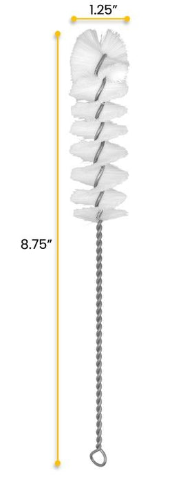 Nylon Cleaning Brush, 8.75" - Fan Shaped End - 1.25" Diameter