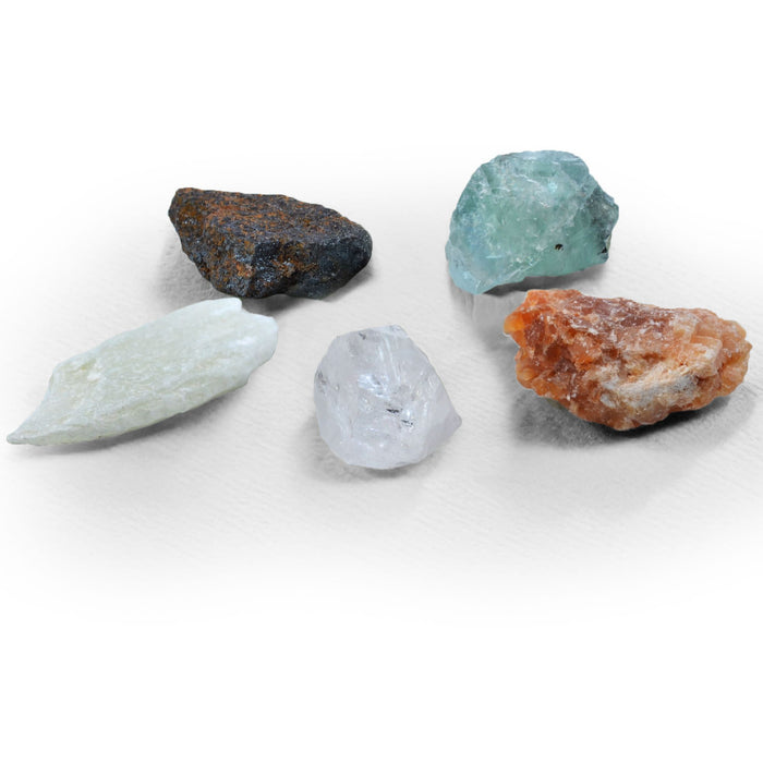 Eisco - Mineral Test Kit with 9 Raw Mineral Samples and Testing Tools - Includes Streak Plate, Magnet, Hand Lens, and More - Classroom and Field Geology Identification Kit