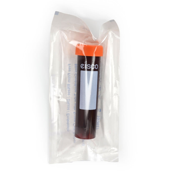 Eisco - Pack of 25, 50mL Sterile Amber Centrifuge Tubes, Polypropylene, Flat Cap, Lab-Grade, Self-Standing, Individually Wrapped